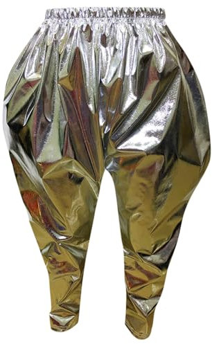 -Tanzhose für Kinder, Mädchen, Jungen, Metallic-Look, lockere Passform für Moderne Hip-Hop-Street-Dancewear Outdoor Hose Mädchen