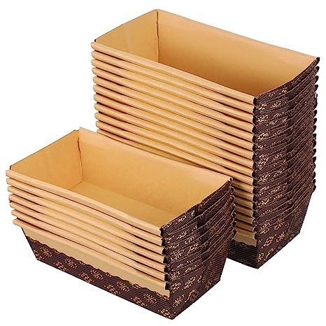 SECFOU Molde Para Pan y Aperitivos En Forma De Barco, 25 Moldes De Papel, Fácil De Limpiar y Reutilizable, Apto Para Todo Tipo De Hornos, Para Uso Diario En Cocina