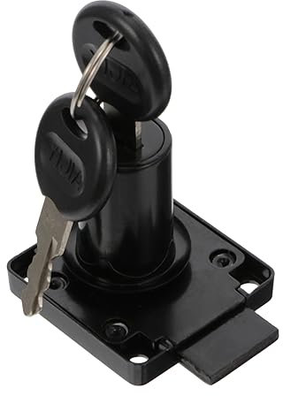 HOMOCONO Office Drawer Lock Mailbox Lock Black Square Tongue for Cabinet and Letter Box Use