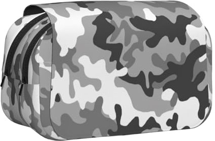 LGHDFYO Digital Camo Printing Pen Case, Rollerball Pen Holder Handmade Display Organizer Zippered Pouch, Black, One Size, Art Deco