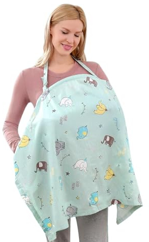 Cobertor Lactancia Materna Delantal Escote Arqueado, Toldo Para Asiento | Capa Lactancia Aro Cubierta Sacaleches Visión Fácil, Dosel Silla Coche, Accesorios Seguridad Infantil, Hogar Exterio