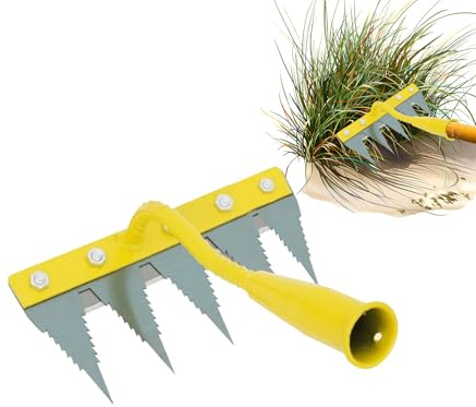 Rastrillo para malas hierbas,Descompactador y arrancador de uso pesado,Herramienta arrancadora de hierba - para Patio Parterre Invernadero Vivero Frutal Granja Agrícola Exterior Jardín Ornamental Césp