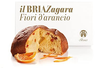Panbriacone Zagara Fiori di Arancio - Bonci - Panettone a lievitazione naturale con scorza di arancia candita - Imbevuto con sciroppo alcolico a base di infuso di Fiori di Arancio - 750gr