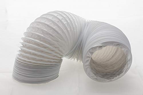 Daniplus Tuyau d'évacuation d'air, en PVC, flexible, diamètre : 125/127 m, longueur : 4 m, pour climatisation, sèche-linge, hotte