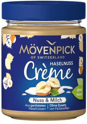 Mövenpick Haselnuss Crème Nuss & Milch | Premium Nuss-Brotaufstrich | 300 g | Mit feinsten Haselnüssen | Ohne Palmöl | Für Frühstück & Familie | Ausgewählte Zutaten | Ohne Zusatzstoffe