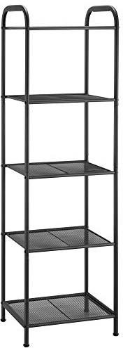 MAX Houser Storage Rack with Shelf,Industrial Style Extendable Plant Stand, Standing Shelf Units for Kitchen, Bathroom, Office,Living Room, Balcony, Kitchen (Charcoal Gray, 5 Tier)