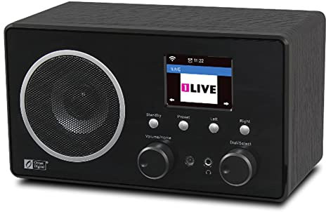 POOPFIY Radio de FM Digital de Internet WiFi portátil con batería Recargable, Radio Retro inalámbrica Bluetooth, Soporte UPNP y DLNL