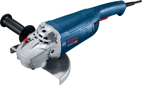 Bosch Professional Winkelschleifer GWS 22-180 J (Leistung2.200 Watt, inkl. Zweilochschlüssel, Aufnahmeflansch, Spannmutter, Abdeckschutz, Zusatzhandgriff)