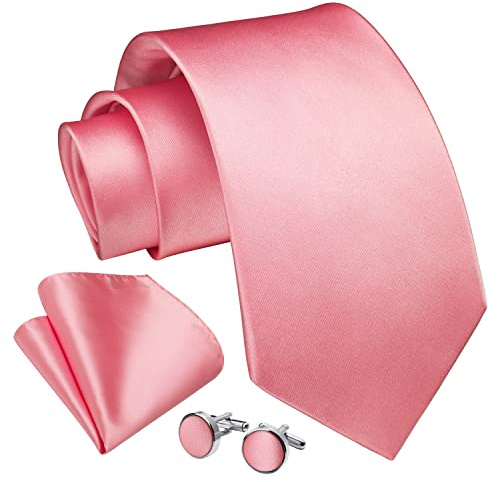 Enlision Herren Krawatte Hochzeit Krawatten Krawatte und Einstecktuch Manschettenknöpfe Set Seide Paisley Seidenkrawatte mit Taschentuch Einfarbig in Verschiedenen Farben