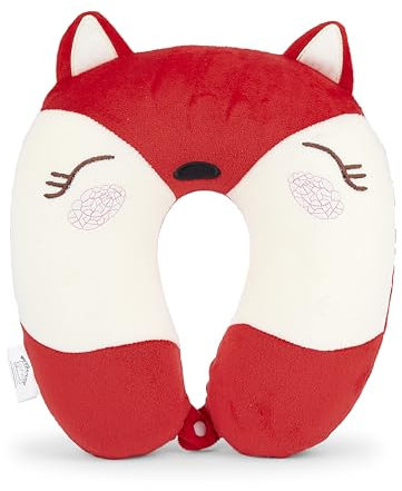 Mousehouse Gifts - Red Fox Memory Foam Travel Pillow, Plush Neck Support for Kids and Adults