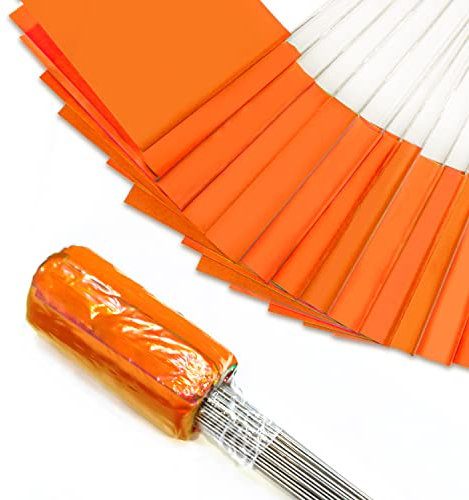 Zozen 100 Pack Drapeau orange / 38 x 10 x 13 cm, drapeau de pelouse/paysage/mesure/irrigation,Utilisé avec le détecteur de distance.