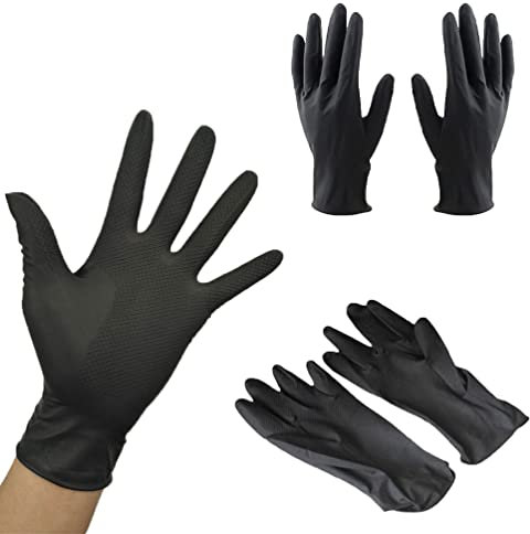 zalati latex gloves 3 paires de gants de teinture pour cheveux salon Home Clean Multi - purpose réutilisable Hand Protector - taille L