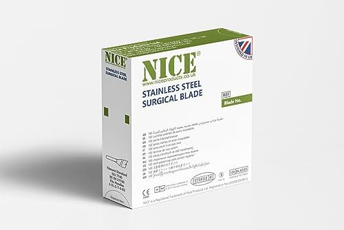 NICE 100 x No.E11 Sterile Stainless Steel Surgical Blades SSE11
