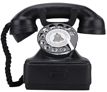 Akozon Vintage R Telefono Antico Telefono Fisso Decorazione Scrivania di Casa Ornamento Fotografia Puntelli per Uso Domestico, Accessorio Multifunzionale