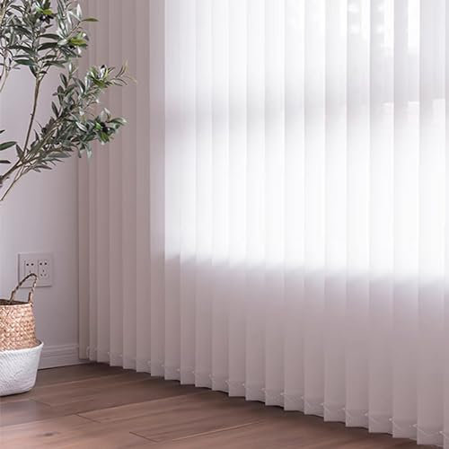 X1NGFU Lamellenvorhang Vertikaljalousie nach Maß,Weiß Verdunkelungslamellen,Lichtdurchlässig Vertikal Lamellen Jalousie,Sonnenschutz Gardinen für Zuhause,Anpassbare Farben,Breite X Höhe (180cmx260cm)