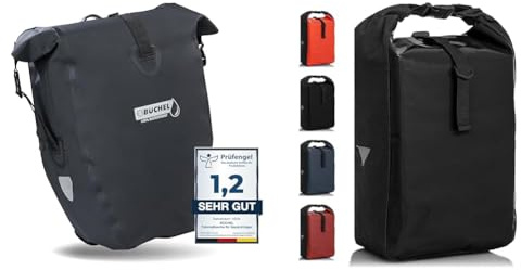Büchel Fahrradtasche für Gepäckträger I 25.4 L & Fahrradtasche für Gepäckträger I 100% wasserdicht und bis zu 10kg belastbar