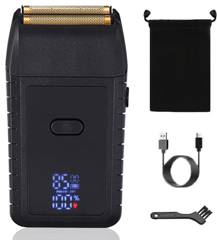 Rasoio a lamina per gli uomini Rasoio elettrico senza fili Ricaricabile Barba Basette Trimmer Rasoi Doppia Lama Multifunzione Grooming Razor
