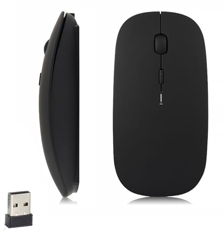 iSTYLE Souris Bluetooth sans Fil – Souris sans Fil silencieuse 1600 DPI réglable, Bluetooth 5.2, légère et Ergonomique, Compatible avec téléphone, Ordinateur, Tablette (Pile AA requise)