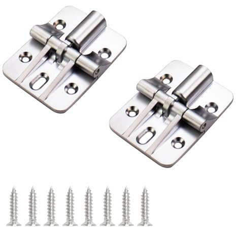 Vleant Charnières de table réglables en alliage de zinc robuste – 2 pièces (chromées), charnières de porte pliables auto-bloquantes à 180 degrés, charnières de porte pliables, connecteur invisible