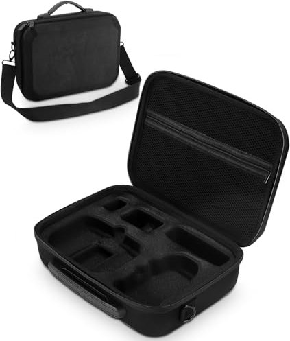 SOBEAU Tasche für DJI Mini 4K/2 SE Drohne, Tragbare Tragetasche für Drohne, RC-N1C Fernsteuerung, Propellerhalterungen und Zubehör, Schwarz