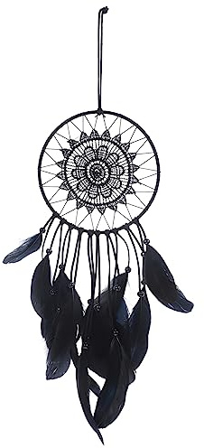 Cabilock Atrapa Sueños Colgante De Para Decoración De Pared Negro Adorno Artesanal De De Sueños Para Dormitorio y Hogar