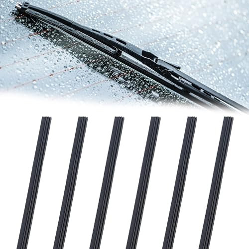 6 pezzi di gomma di ricambio per tergicristalli da 32 pollici, 800 mm, in gomma di ricambio, smontabile, compatibile con tutti i tergicristalli