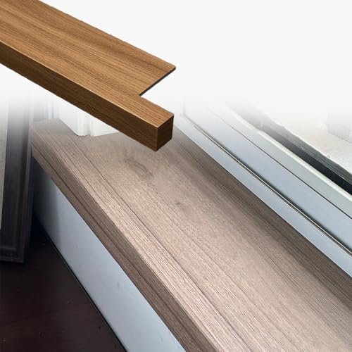 HPIRFYE Pannello di Protezione del bovindo con venature del Legno per Balcone,davanzale della Finestra