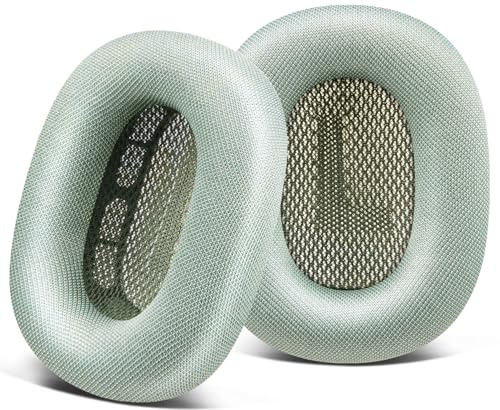 SOPROM Ohrpolster Ersatz für Airpods Max Over-Ear Kopfhörer, Ohrpolster mit strapazierfähigem Netzstoff, weicher Schaumstoff - Hellgrün