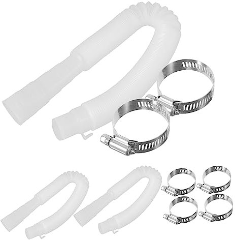 ifundom Mangueras Para Piscinas Mangueras De Repuesto Para Bombas De Piscinas Set De 3 Piezas Blancas Material Ultrarresistente y Flexible Compatibles Mayoría De Bombas