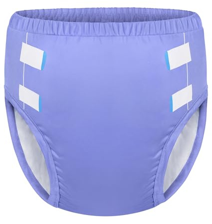 LittleForBig mjuka sidenunderkläder bekväma tvättbara återanvändbara Primary Comfort Cloth träningsbyxor för vuxna Lila L
