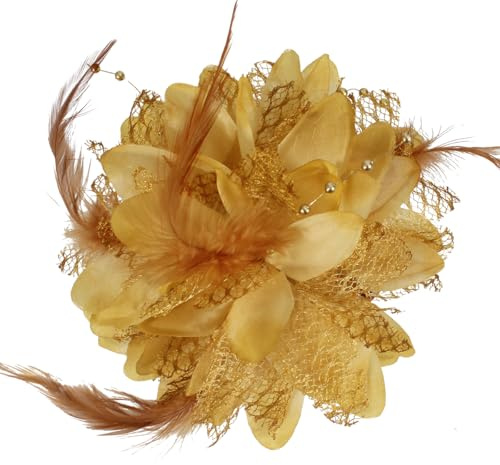 Mecool Folletos de plumas retro Folletos Flores Plumas Flores Folletos Novias Cabello Folletos de Boda Folletos Sombreros Cabello