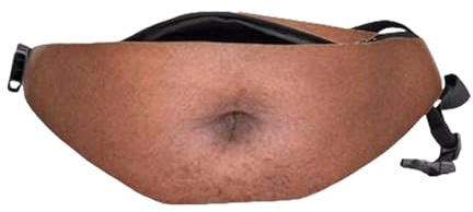 GWAWG Lustige Bauchtasche für Herren, Bierbauchtasche, modisch, verstellbar, lustiges Geschenk für Erwachsene, Halloween, Geburtstag, Weihnachtsfeier, 2, Standard, Lustig