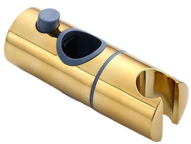 Qimopi Support de pommeau de douche réglable doré pour barre de douche de 24 mm en ABS 11,2 x 3,8 x 2,3 cm