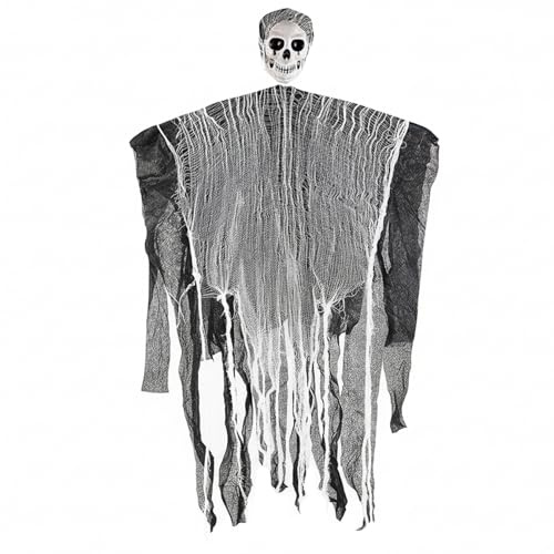 Halloween Deko Gruselig Outdoor Garten, 1 STKHalloween Deko Geiste Hängendes Skelett Ghost Dekoration, Horror Dekos Hanging Skeleton Aufhängen, Halloween Dekoration Skelett Hängender Geist Party