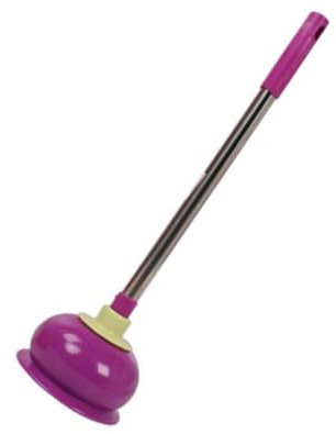 ERINGOGO Stantuffo Sturalavandini in Gomma e Acciaio Inossidabile, Manico Lungo, Pulitore per Tappi per Bagno e Cucina, Uso Domestico, Ufficio e Hotel, Viola