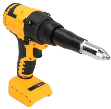 YWBL-WH Pistola Remachadora Eléctrica Inalámbrica sin Escobillas con Luz LED, Fuerza de Tracción de 10 KN para Baterías, Remachadora Automática para Trabajadores Metalúrgicos y Profesionales de la