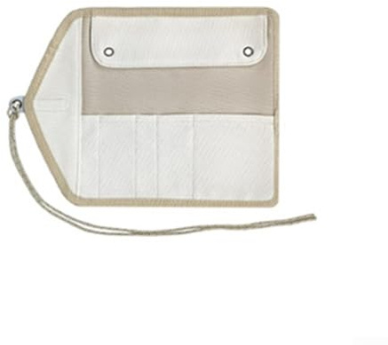 Gdfnmogo Rouleau de sac à couverts en toile pour le camping et la randonnée, pochette de rangement multi-poches compatible avec fourchettes, cuillères, baguettes, (une personne)