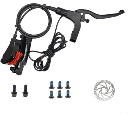Shophubio Set freno a disco idraulico per E-For Bike - Sistema frenante a doppia pinza anteriore e posteriore, kit freno Power-Off compatibile con biciclette elettriche pieghevoli, (anteriore + disco)