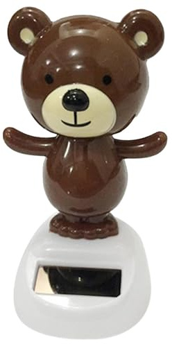 Auto Solar Wackelfigur Bär, Solarbetriebene Wackelbär, Niedliches Solar Tanzende Bär Wackelfigur Spielzeug für Auto Armaturenbrett Zuhause Büro Schreibtisch Dekoration, Geschenk für Fahrer Kinder