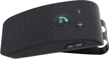 MENDUNER Altavoz de Coche Bluetooth Manos Libres para Teléfono Celular, Conexión de Dispositivo Dual, Altavoz de Coche con Clip de Visera, Control de Llamada de Instrucción de Voz