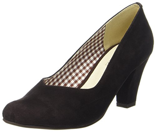 HIRSCHKOGEL damer 3000507 pumps, Brun mörkbrun - 38 EU