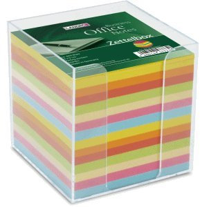 Landre Zettelbox 9,5x9,5x9,5 cm ca. 800 Blatt bunt