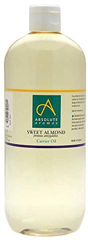 Absolute Aromas süßes Mandelöl 1 L - Rein, natürlich, tierversuchsfrei, vegan, ohne Gentechnik - Massageölbasis und Feuchtigkeitsspender für Haare, Haut, Gesicht und Nägel
