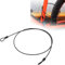 Looped Câble de Sécurité en Acier Inoxydable pour Vélo à Câble de Sécurité en Acier Câble de Sécurité à Boucle Câble Antivol avec Boutonnière pour Vélo Bicyclette Moto (Noir)