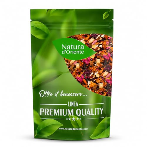 NATURA D'ORIENTE Infuso Lampone e Melograno 100g Fruttato | Con melograno e yogurt alla fragola • Gusto dolce e fruttato • Miscela sfusa