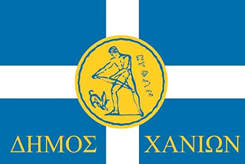 U24 Drapeau Chania Creta Grèce de qualité supérieure 100 x 150 cm