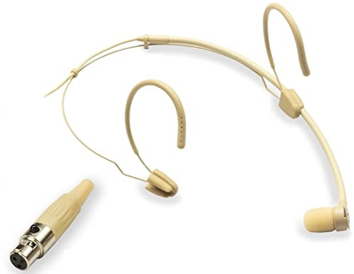 Soundsation VISAGE-C01E BG BEIGE - microfono ad archetto beige con connettore mini-xlr a 3 pin per animatori, attori, istruttori e presentatori
