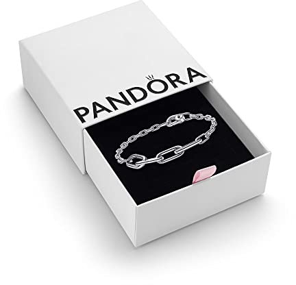 PANDORA ME Slim Link Chain Bracelet In Sterling Silver For Medallion Charms, Size 17.5, With Gift Box