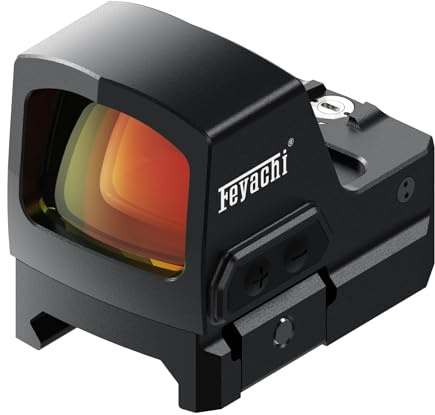 Feyachi Red Dot Visier 2 MOA Leuchtpunktvisier für Pistole | RDS-57 Micro-Rotpunktvisier Zielfernrohr mit MOS- und Picatinny-Montage für Sport, Training und taktische
