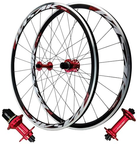 LPYDWZ Rennrad Laufräder V-Bremse 700C, Aluminiumlegierung Doppelwandiger Fahrrad Laufradsatz Abgedichtetes Lager 30MM Felgenhöhe for 7-12 Gang Schwungrad 1750G